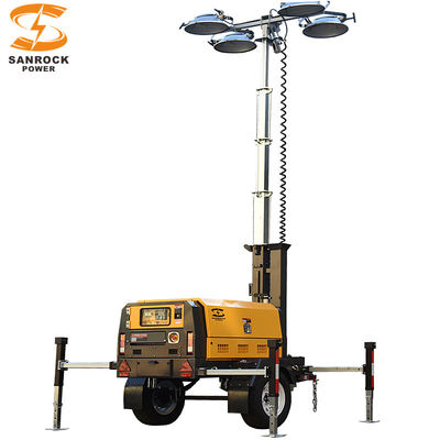 comprar Generador de luz de emergencia de diesel de 6kw 7.3kw Remolque ligero portátil con motor Perkins online manufacture