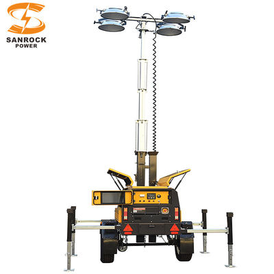 comprar 2 ruedas Telescópica Torre de luz Industrial portátil Diesel Torre de luz 3 cilindros online manufacture