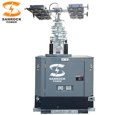 comprar 6kw/9kw Generador diesel Torre de luz de emergencia exterior Torre de iluminación de remolque 230VAC online manufacture