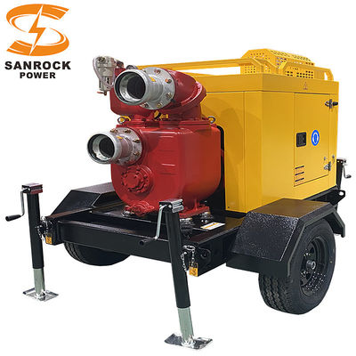 comprar 80-120L bomba de riego móvil con motor diésel de control de inundaciones remolque bomba de presión de agua online manufacture
