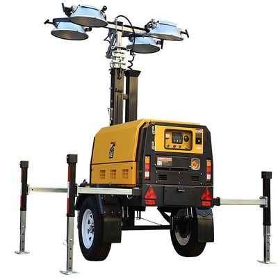comprar Construcción torre de faro generador diesel Sistema de iluminación torre de faro portátil online manufacture