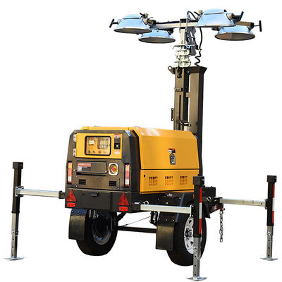 comprar Torre de luz de generador diesel insonorizado de diseño plegable Torre de luz móvil online manufacture