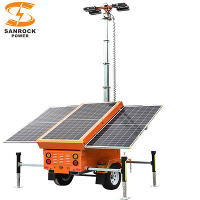 1305W Puertas de luz portátiles con energía solar LED Puertas de luz móviles para sitios de construcción