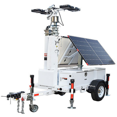 Torre de iluminación portátil con energía solar para operaciones mineras, torre de iluminación LED, uso de energía renovable