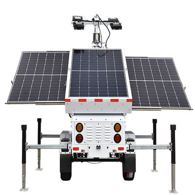 Trayiler estándar de EE.UU. / AU / UE Torre de iluminación industrial 360 Rotación LED Torre de iluminación Panel de elevación 30 °-38 ° Elevación eléctrica