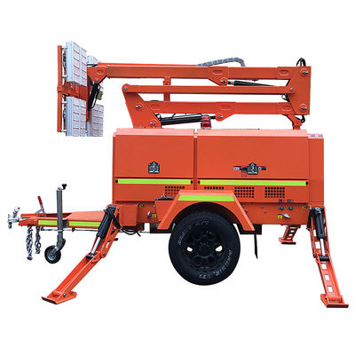 Torre de luz de generador diesel de voltaje nominal 220V Torre de luz remolcable Torre de iluminación móvil