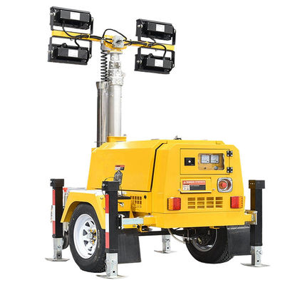 Torre de luz con generador diésel, torre de luz industrial, 4 × 1000W MHD LED, en venta