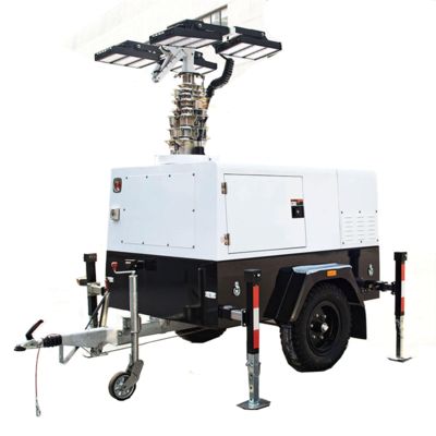 Torre de luz móvil generador diésel Torre de luz Lámpara 4×500W LED Torre de luz industrial