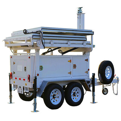 Iluminación nocturna del aeropuerto Torre de luz solar Energía renovable Diseño plegable Torre de luz móvil