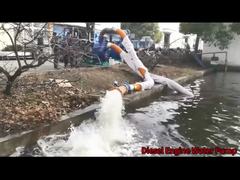 Bomba de agua móvil cabeza de la bomba de auto-primación 10 m Bomba de agua del motor diesel para riego