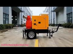 Bomba de agua autocebante potente para drenaje, riego, remolque, motor diésel, juego de bomba de agua