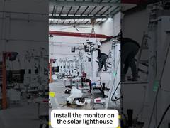 Torre de vigilancia solar para monitoreo remoto y seguridad en la construcción. Torres de luz solar móviles para obras.